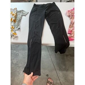 Nike Dri-FIT Women Black Running Pants Reflective Athletic Leggings Small
